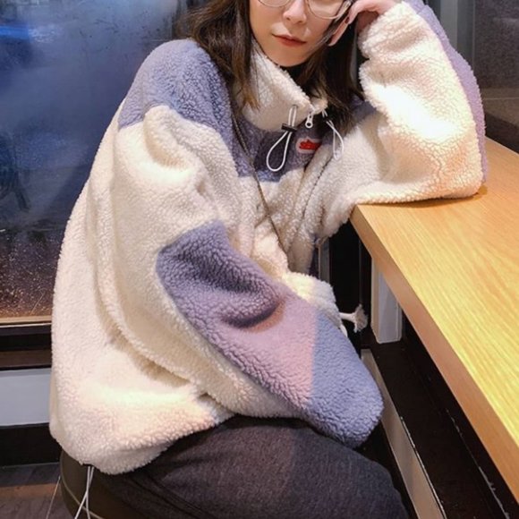 SENCE LA White Contrast Fleece Jacket - Picture 2 of 8